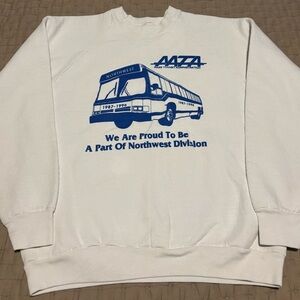 Vintage Northwest MTA Bus Crewneck Sweatshirt Size L Fruit Of The Loom Tag